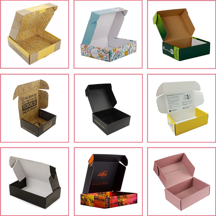 Custom Printed Color Corrugated Cardboard Paper Clothes Shoe Wine Cosmetic Mailing Mailer Delivery Shipping Product Folding Gift Packing Packaging Carton Box