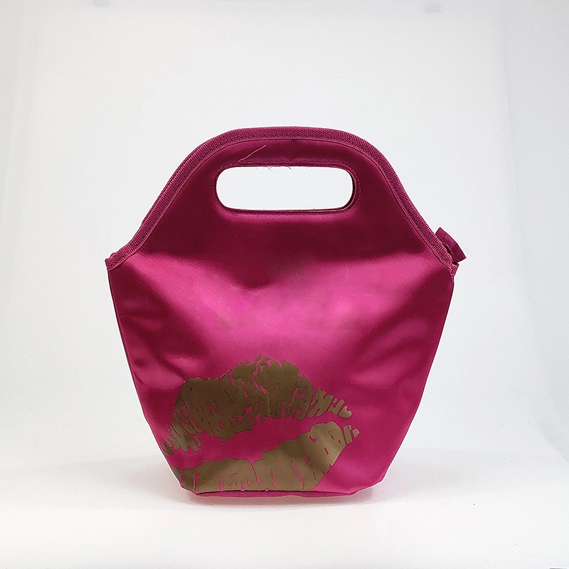 Promotional Cute Lunch Bag Satin Cooler Bag with PEVA Lining