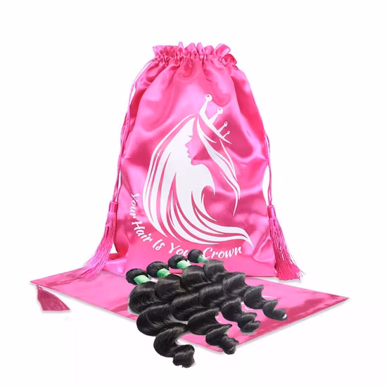 도매 면 부직포, 맞춤형 로고, 헤어 커버, 핸드백, 신발, 벨벳 포장 백, 졸라매는 끈이 있는 실크 새틴 더스트 백에 적합