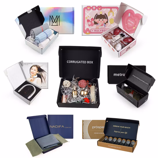 배송, 배송, 배송 종이, 선물 상자용 사용자 정의 로고 인쇄 접이식 골판지 공예 포장